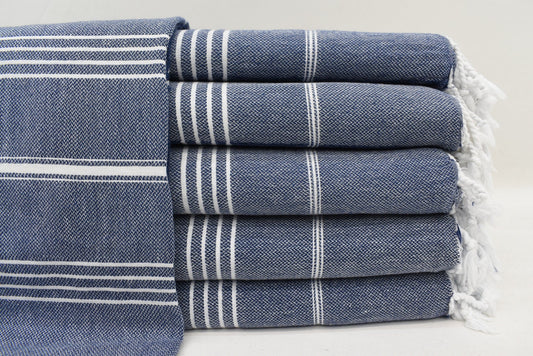 Monaco Turkish Towel - Navy