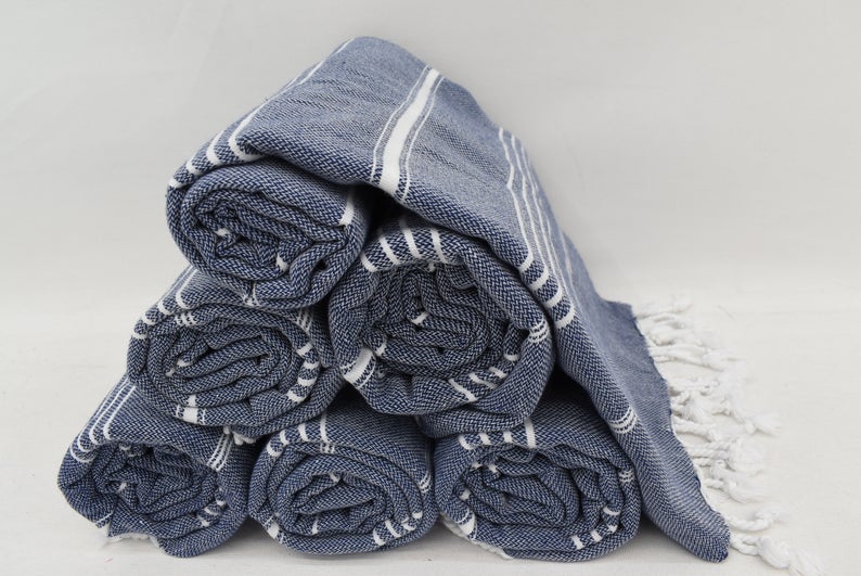 Monaco Turkish Towel - Navy