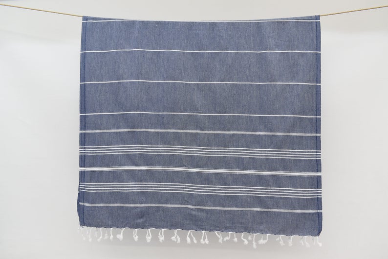 Monaco Turkish Towel - Navy