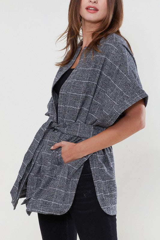 Just Another Thing Brushed Cotton Check Tunic Top