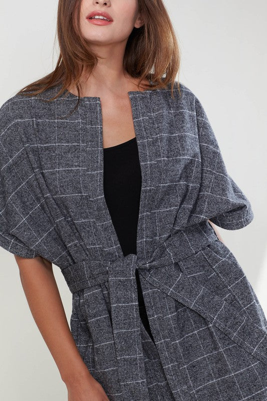 Just Another Thing Brushed Cotton Check Tunic Top