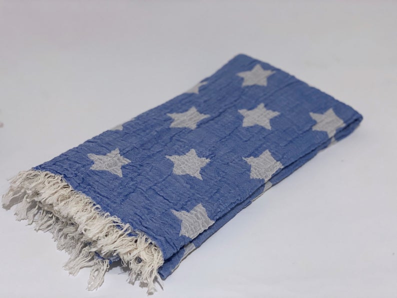 Star Turkish Towel - Blue