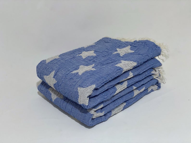 Star Turkish Towel - Blue