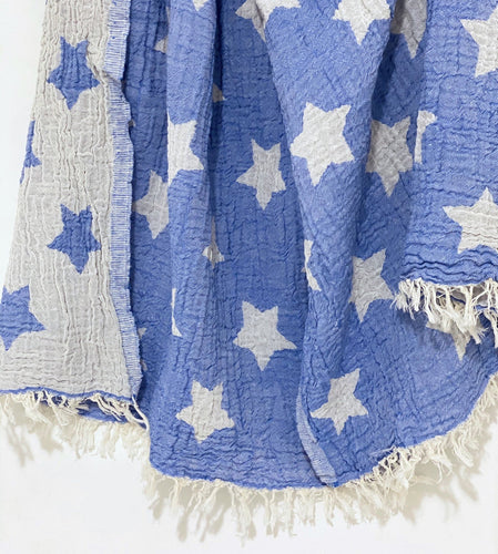 Star Turkish Towel - Blue