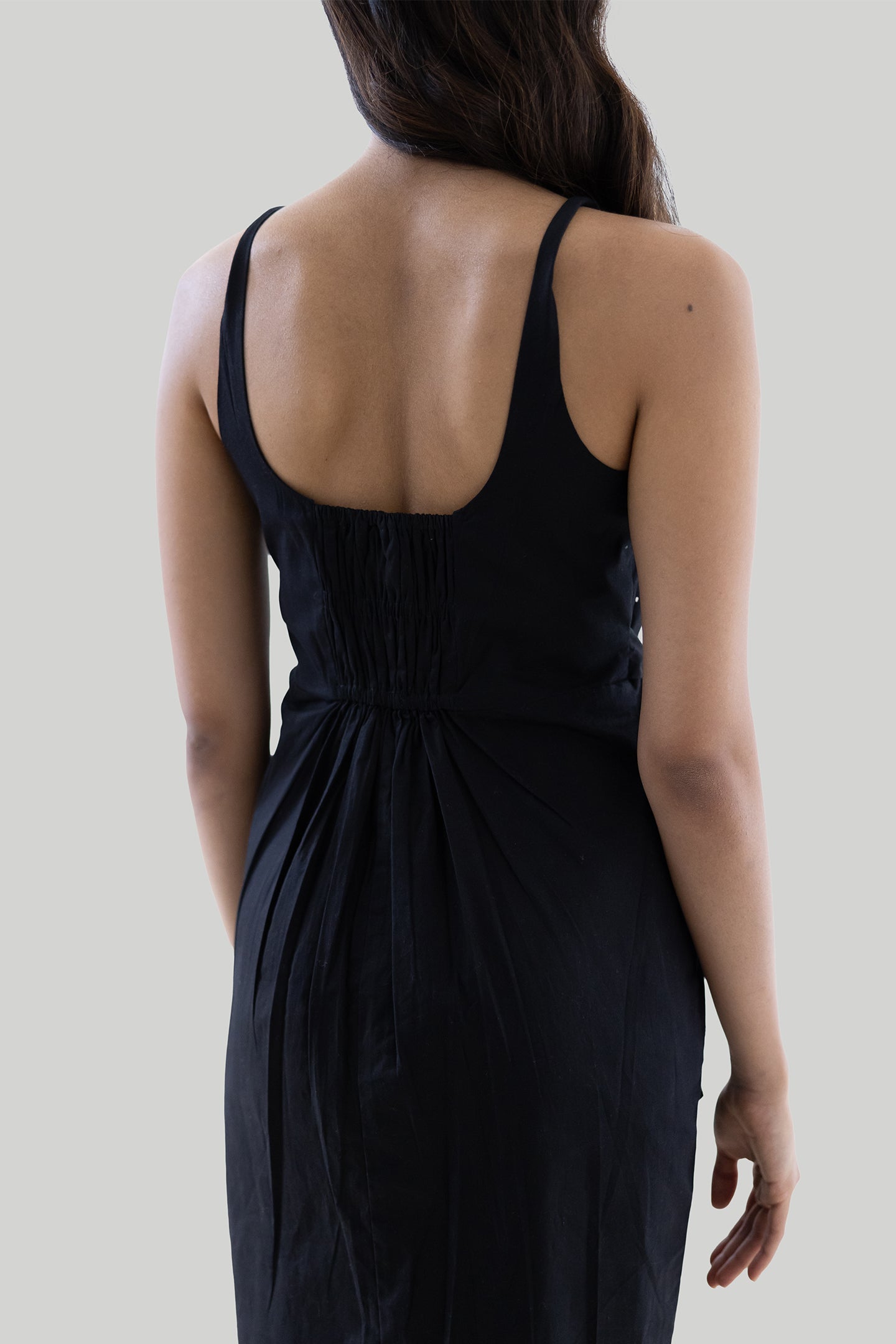 Fitted Knee Length Dress in Black