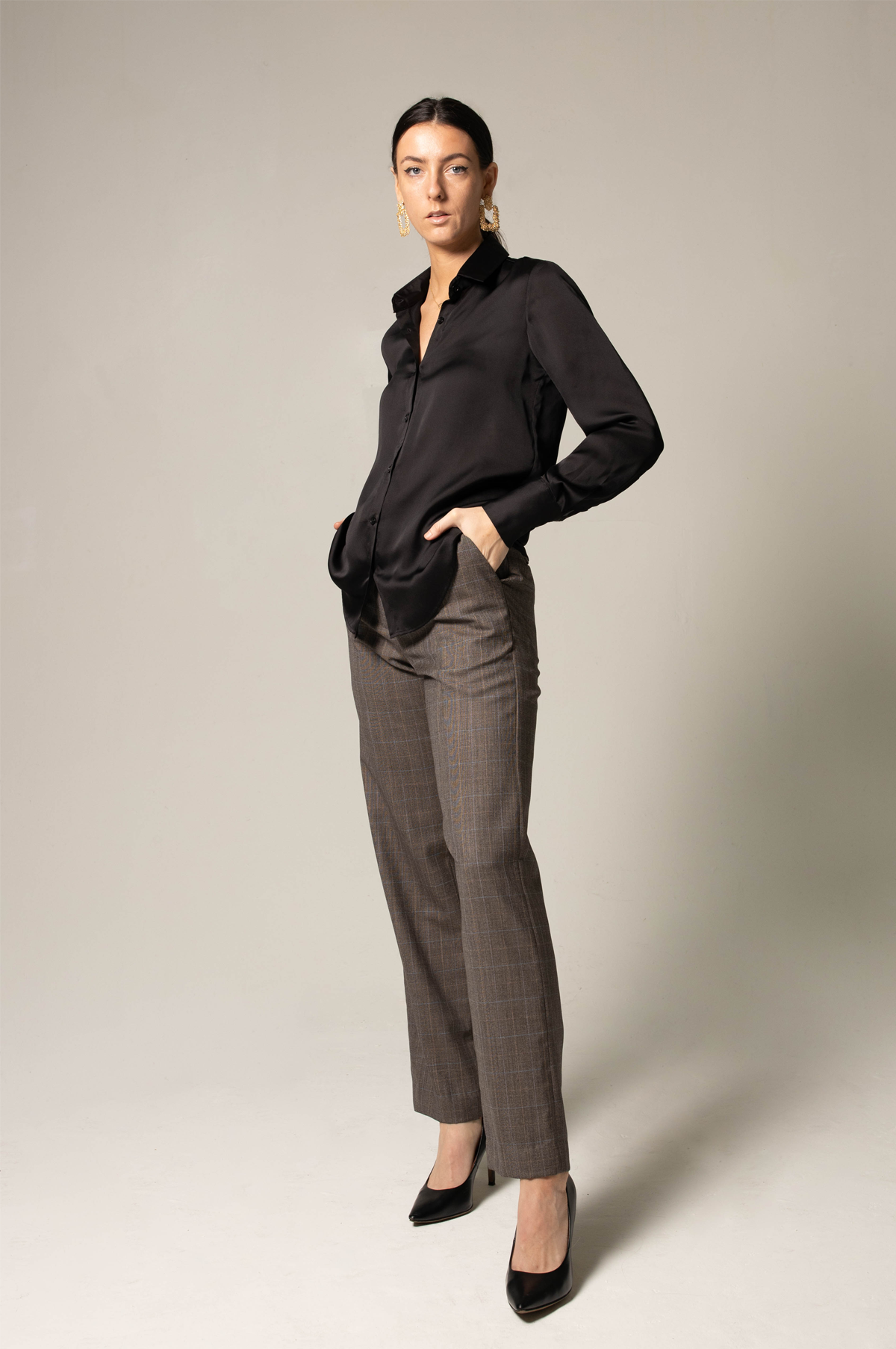 Women's Straight-Leg Wool Pants