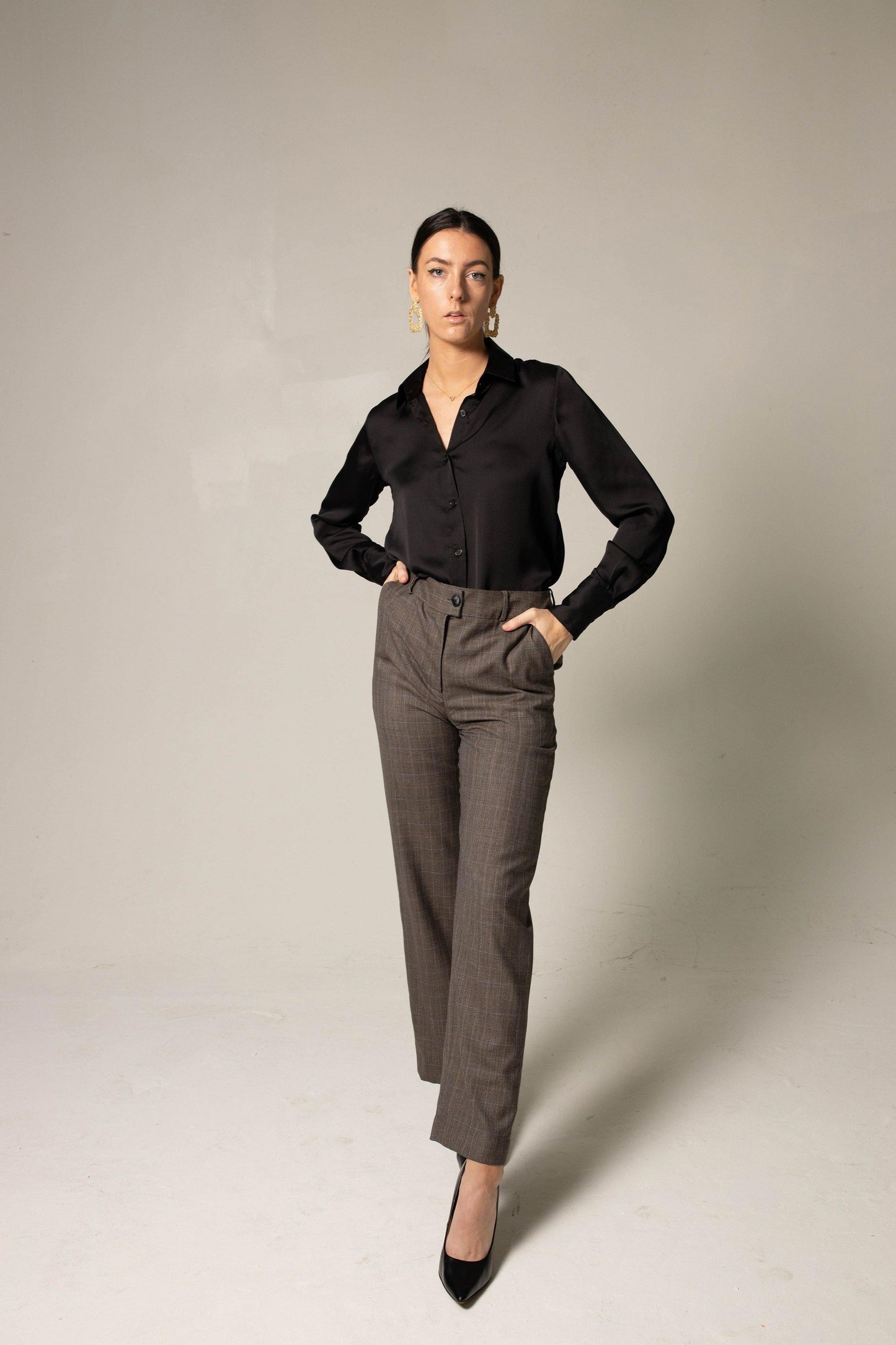 Women's Straight-Leg Wool Pants