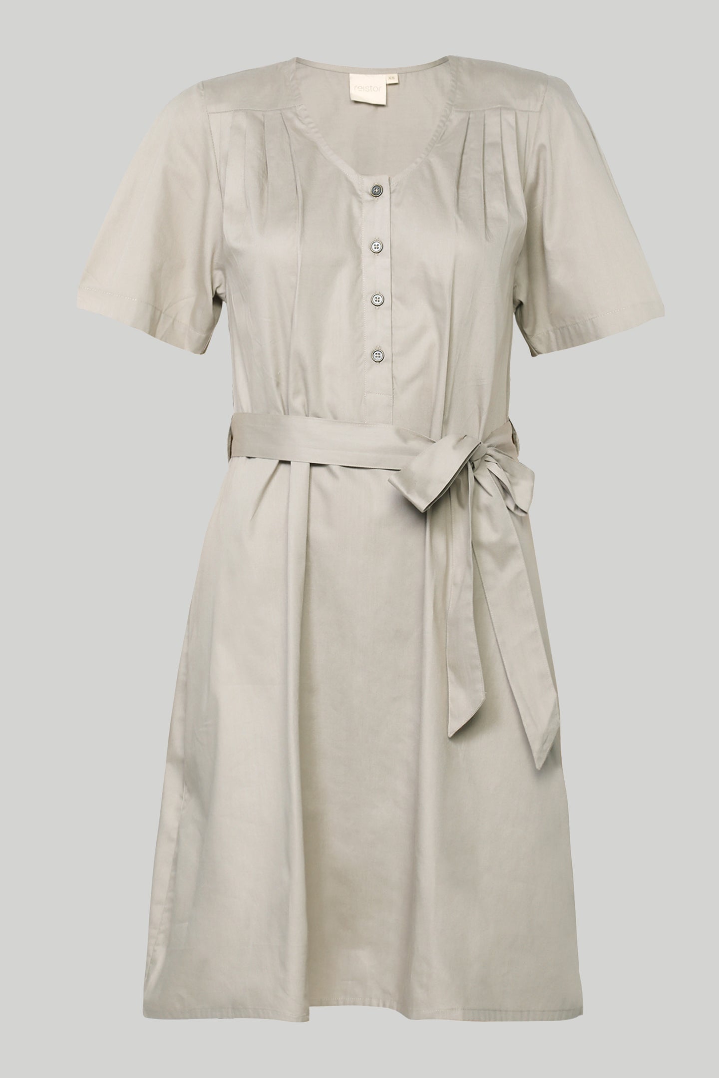 Pleated Tent Dress in Ecru