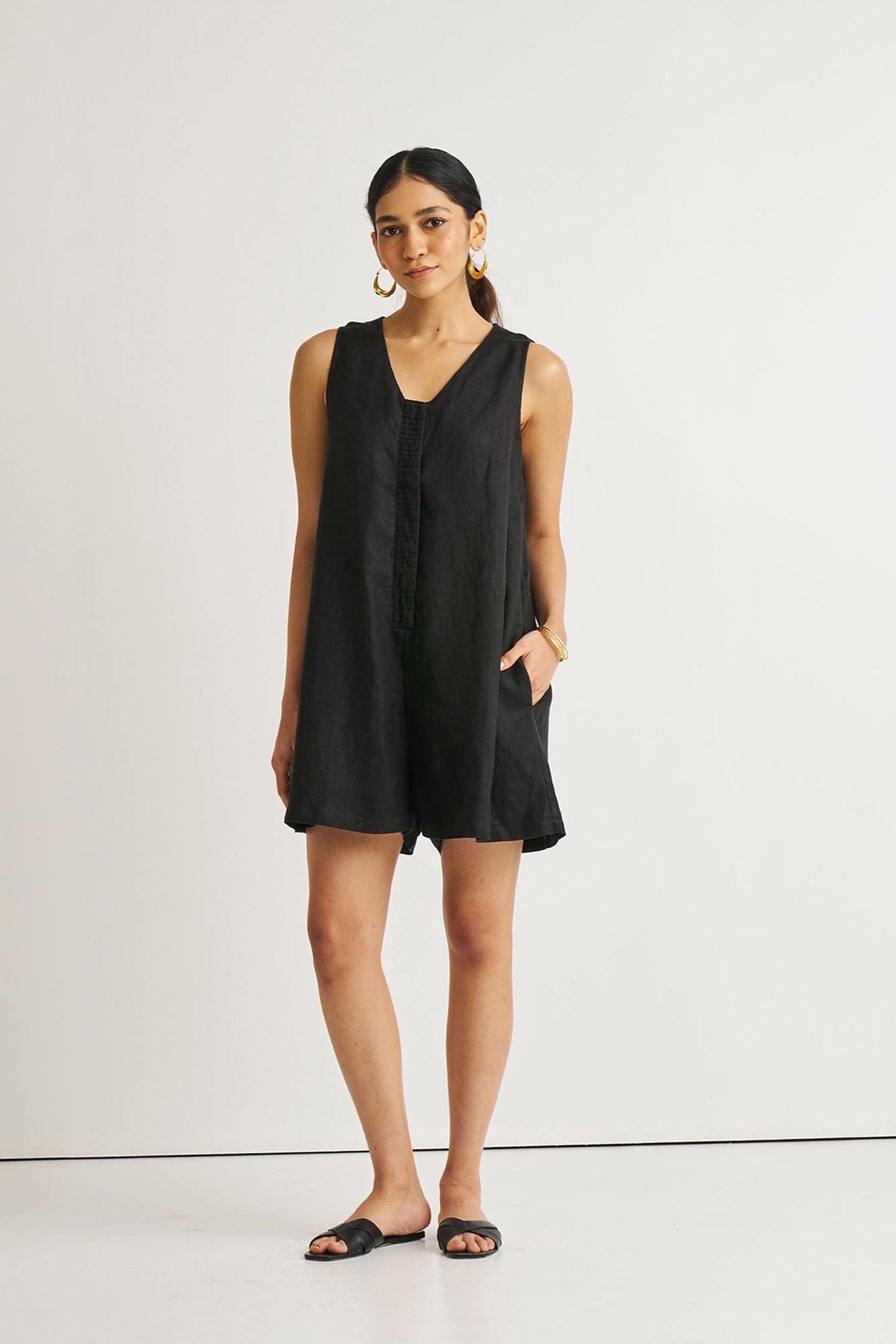 Romp and Play Romper in Black