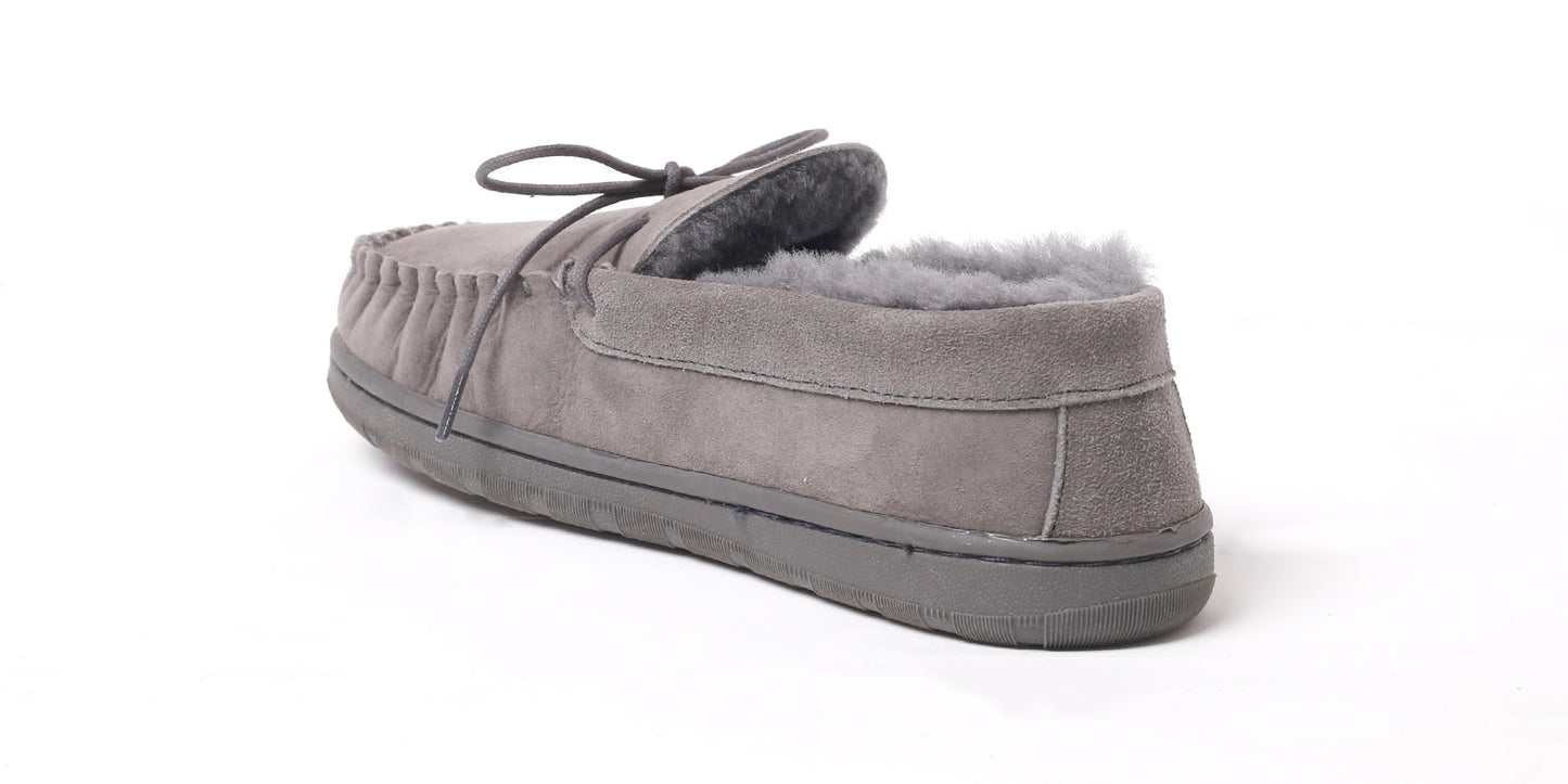 Men's Deluxe Moccasin - Charcoal