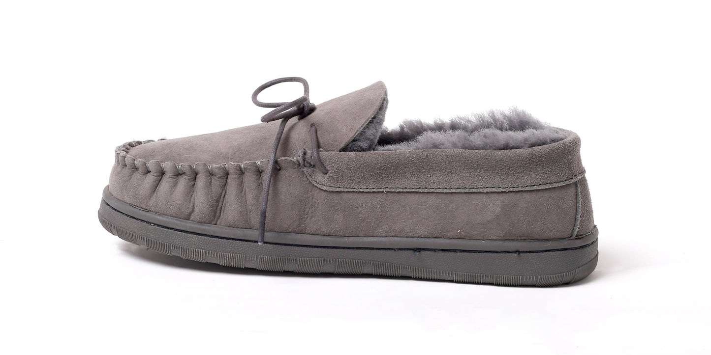 Men's Deluxe Moccasin - Charcoal