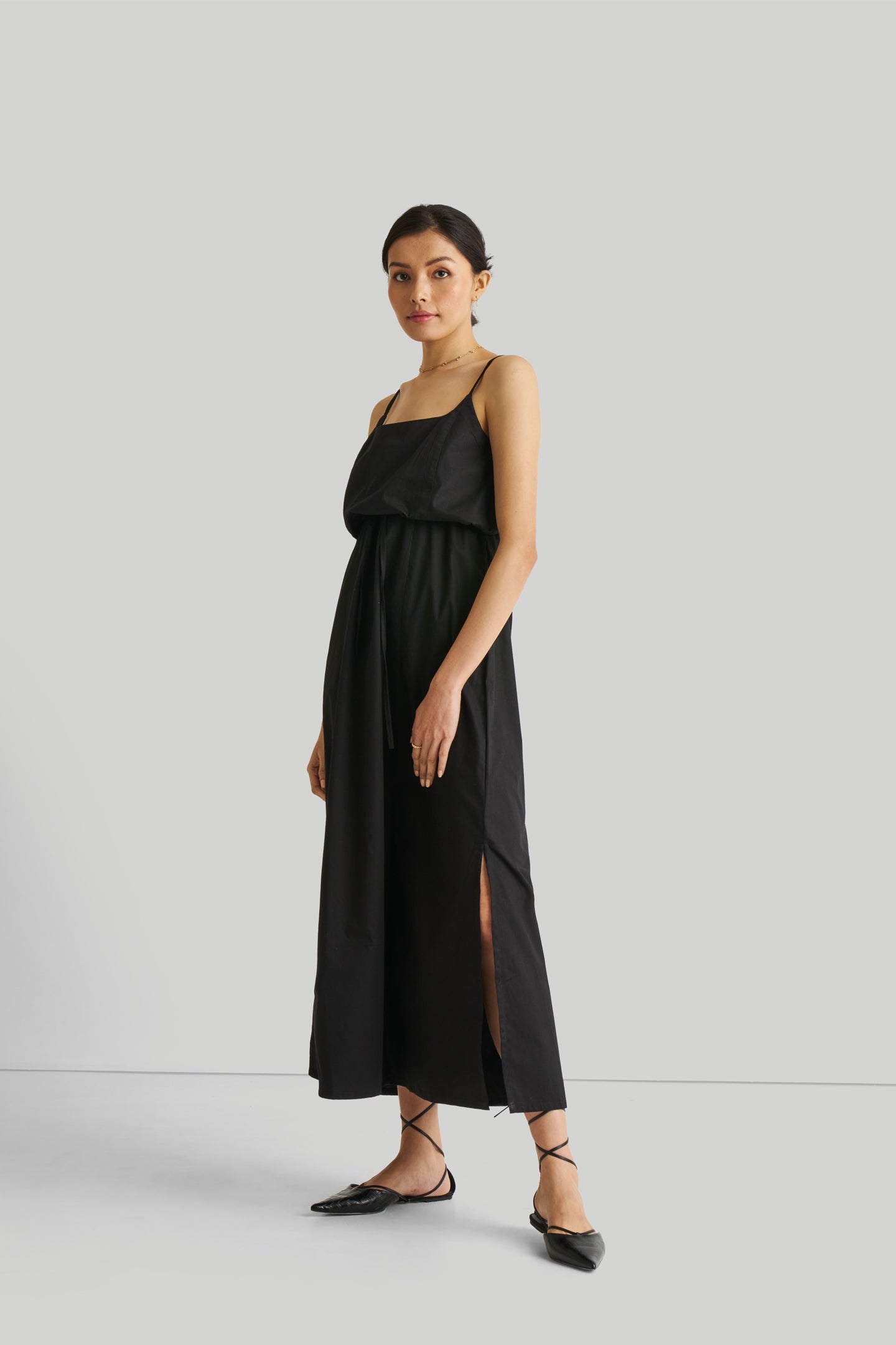 Strappy Maxi Dress in Black