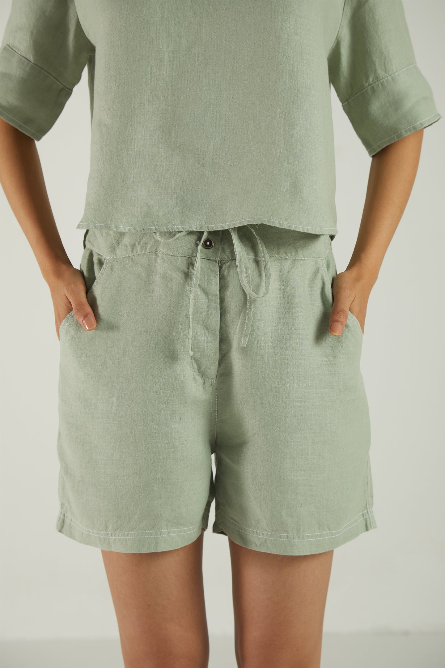 Sunkissed Saltwater Shorts in Light Olive