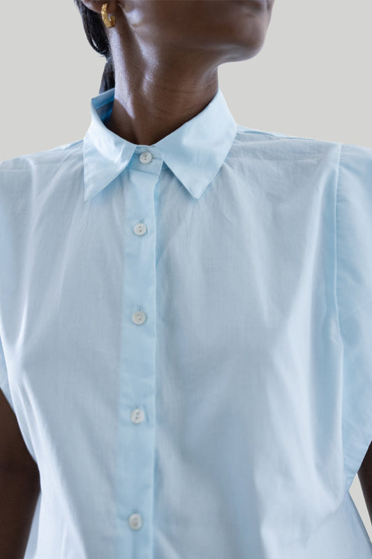 The Perfect Summer Button Down in Blue