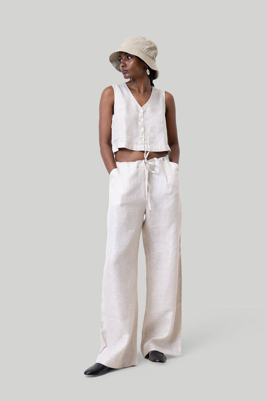 Wide Leg Linen Pants