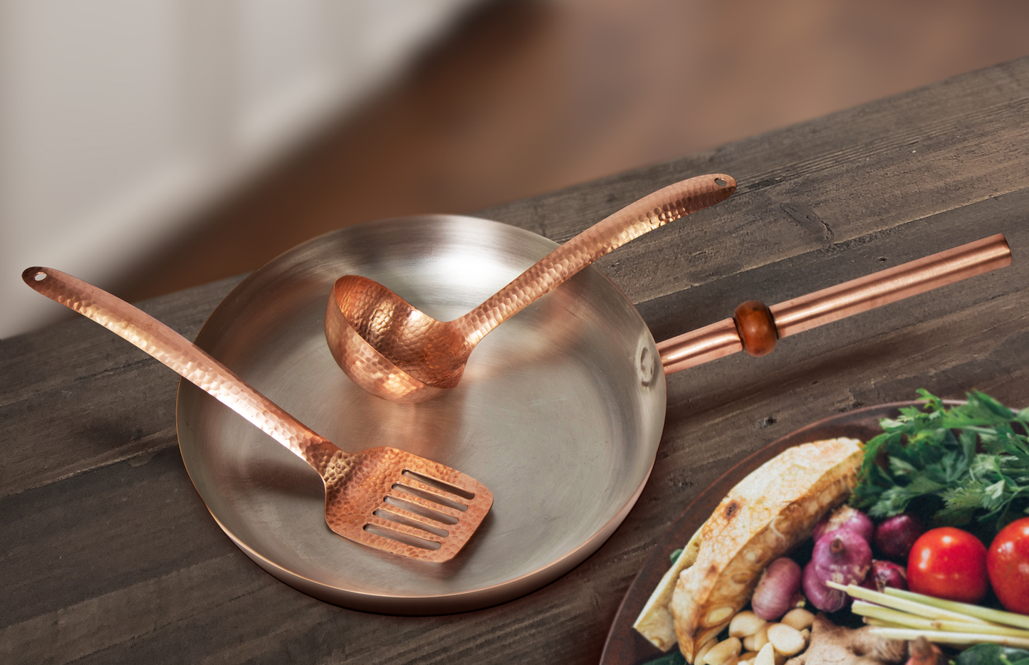 12" Round Plain Copper Pan