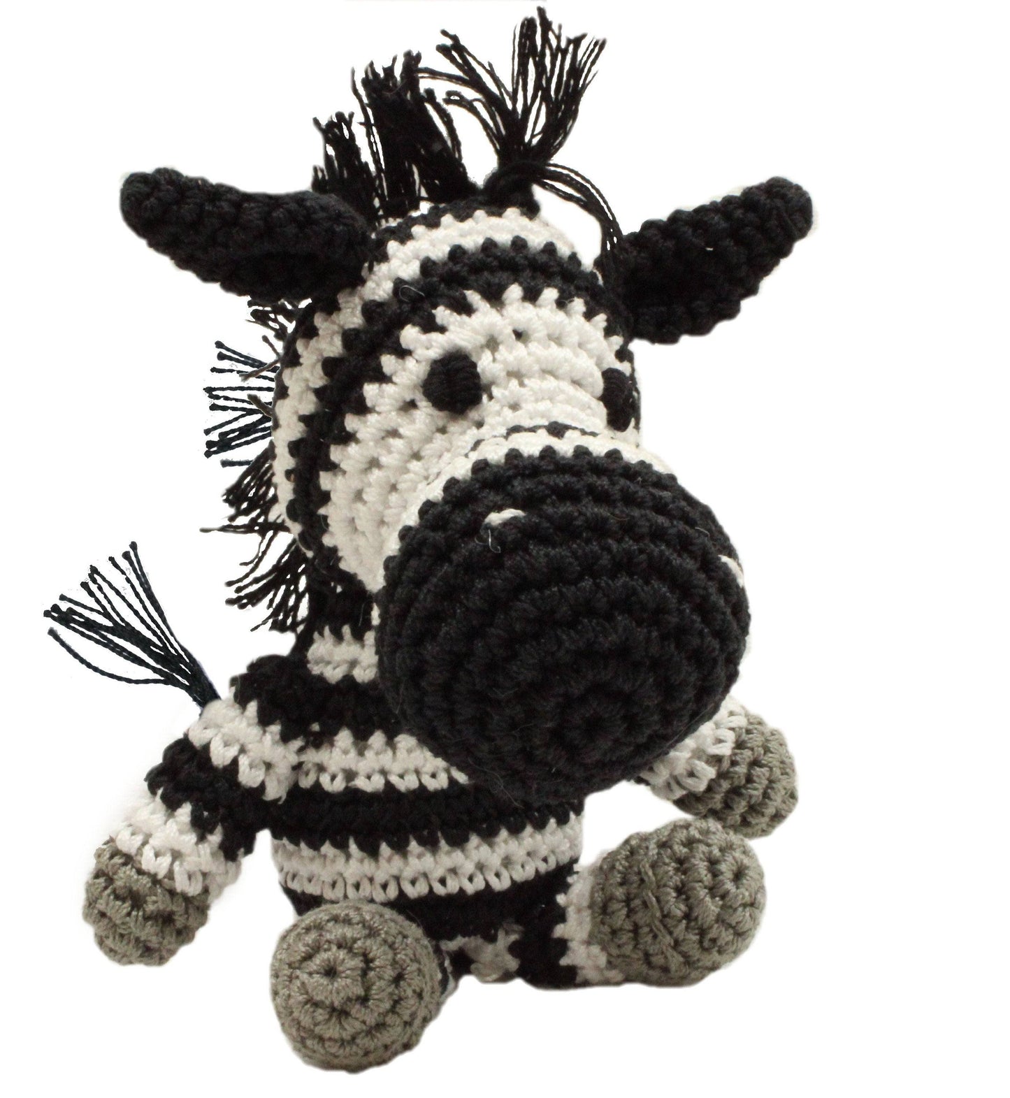 Knit Knacks Organic Cotton Pet, Dog Toys, "Animals" (Choose from: Sloth, Zebra, Giraffe, Hyena, Elephant, Lion, or Sea Turtle)