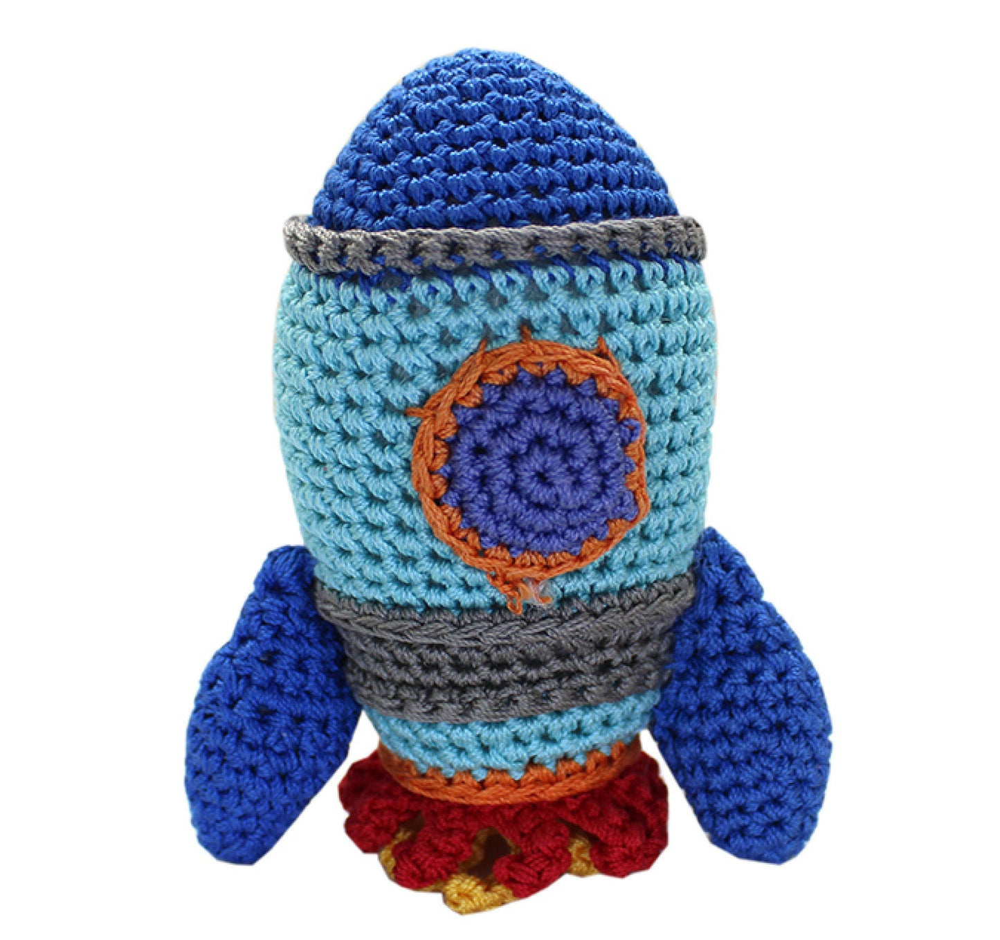 Knit Knacks Organic Cotton Pet, Dog & Cat Toy, "Rocket Ship"