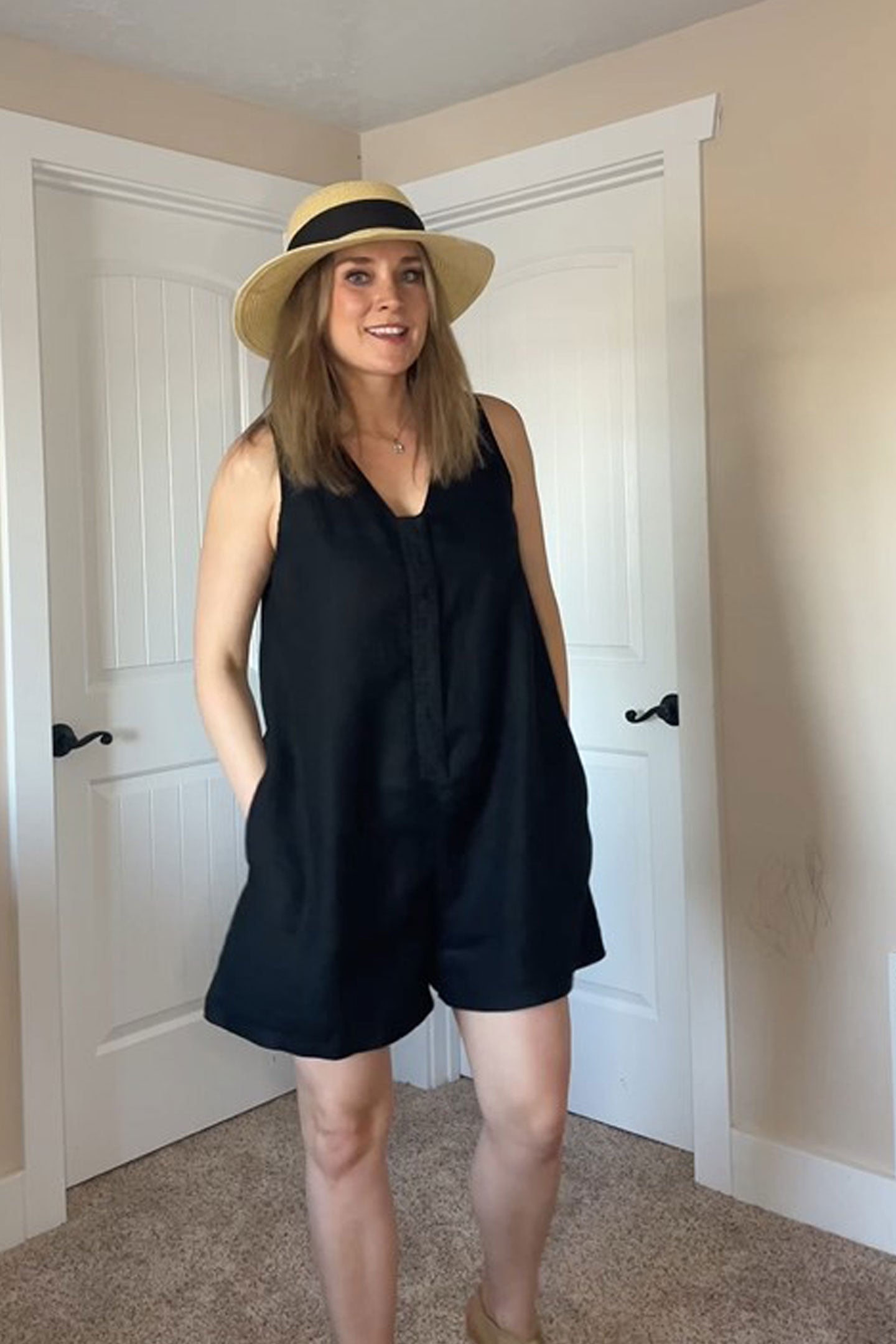 Romp and Play Romper in Black