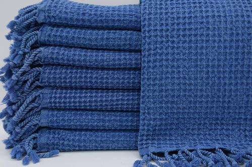 Waffle Turkish Towel - Navy