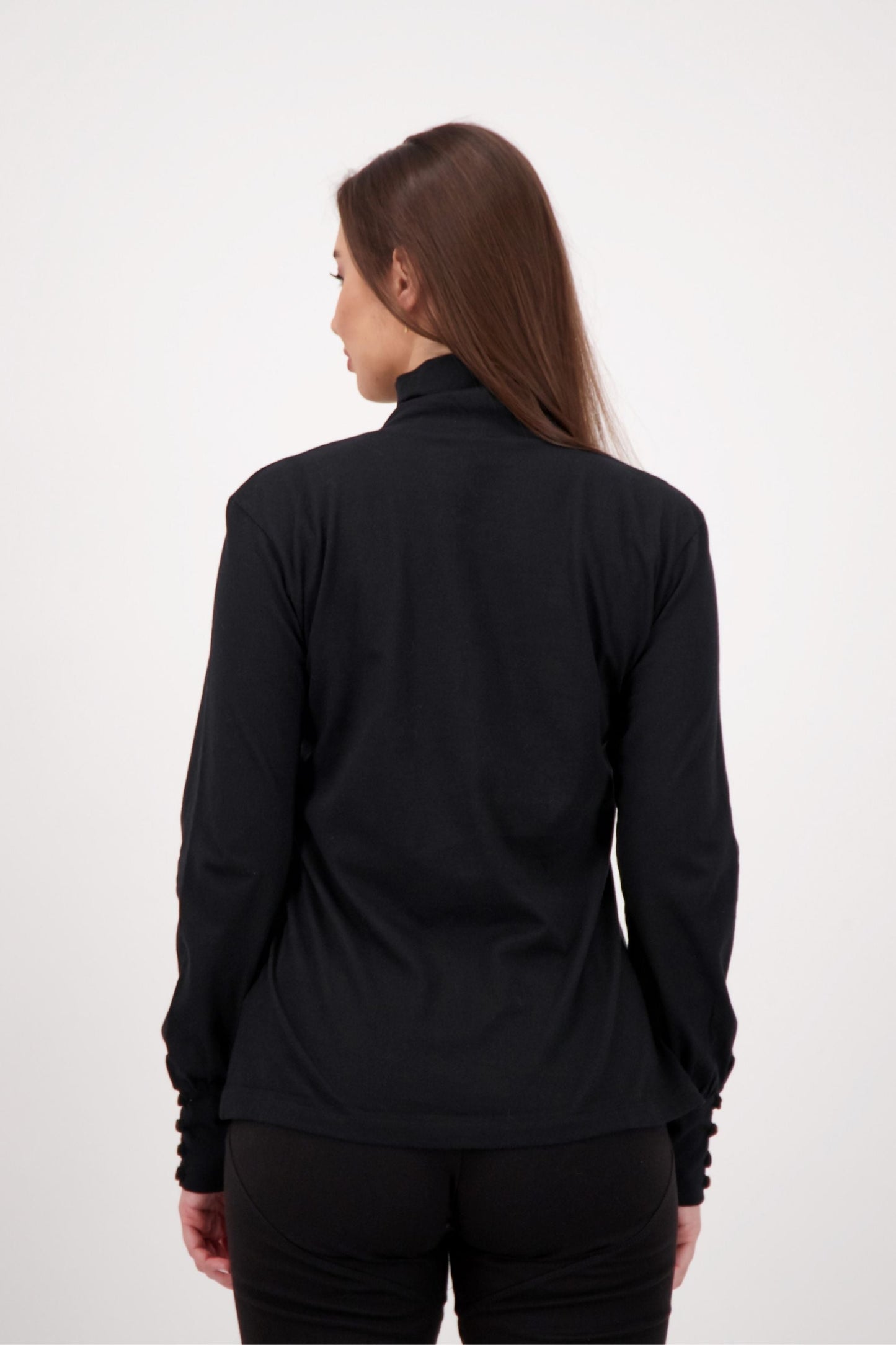 Coconut Button Long Sleeve Turtleneck